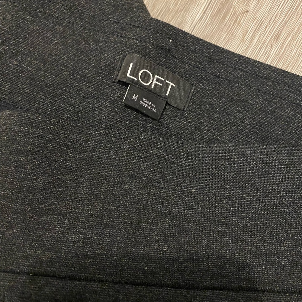 LOFT Charcoal Knit Blouse